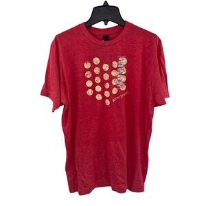 BE OHIO PROUD Womens Size L Red Cincinnati Tee T-Shirt Pre-shrunk NWT